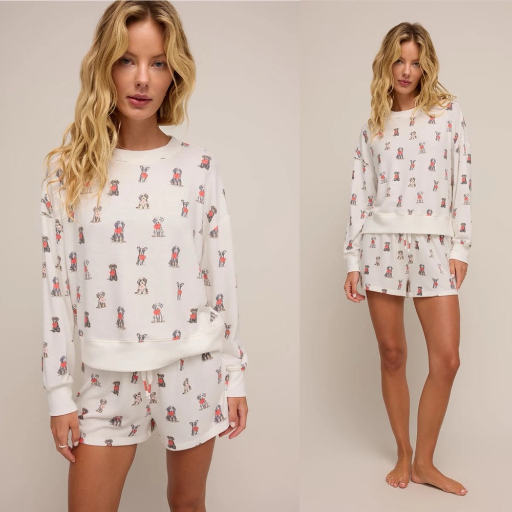 ELLE PUPPY LOVE LONG SLEEVE TOP (VANILLA ICE) - Z SUPPLY